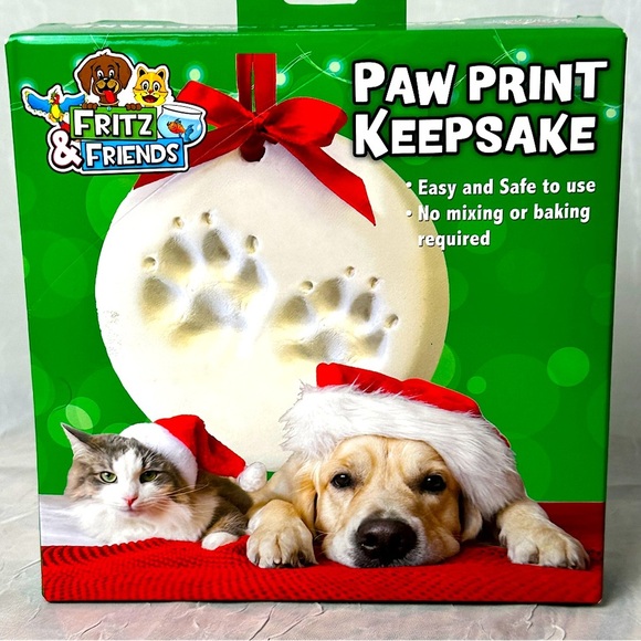 3/$20 💥 NIB Fritz & Friends Paw Print Keepsake Clay Pet Paw Mold Ornament Decor - Picture 1 of 4